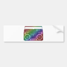 Rainbow Stereo Bumper Sticker