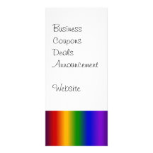 Rainbow Stripes Abstract Blur Colorful Gifts Custom Rack Card