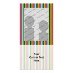 Rainbow Stripes. Fun Multi-color Pattern. Customized Photo Card