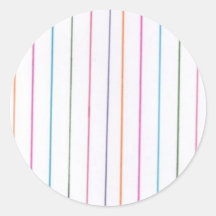 Rainbow Stripes Round Sticker