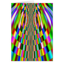Rainbow Sun Rays Fractal Greeting Card