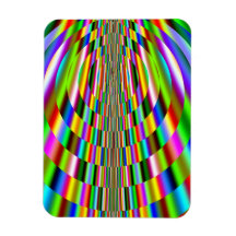Rainbow Sun Rays Fractal Magnets
