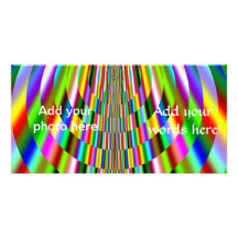 Rainbow Sun Rays Fractal Photo Cards