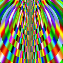 Rainbow Sun Rays Fractal Photo Cut Out