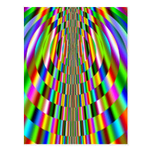 Rainbow Sun Rays Fractal Post Cards