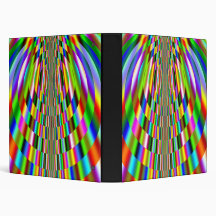 Rainbow Sun Rays Fractal Vinyl Binders