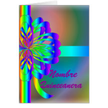 Rainbow Sweet Fifteen Party!-Customize Greeting Cards