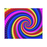 Rainbow Swirl Fractal Pattern Gallery Wrapped Canvas