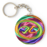 Rainbow Taffy Pull Key Chain keychains