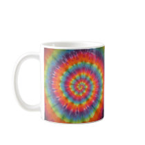 Rainbow Tie Dye Double Swirls Mug