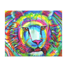 RAINBOW TIGER canvas Print- ©1998 SylviART