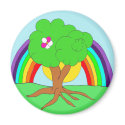 Rainbow tree magnets