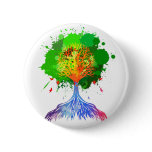 Rainbow Tree of Life Pinback Button