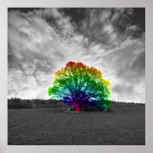 Rainbow Tree Poster