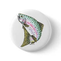 RAINBOW TROUT PINBACK BUTTONS