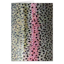 Rainbow Trout by PatternWear© Greeting Card