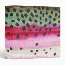 Rainbow Trout Fishing 3 Ring Binder