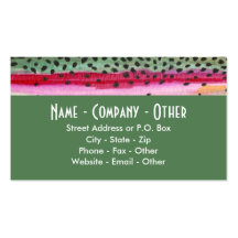 Rainbow Trout Fishing Business Card Templates