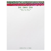 Rainbow Trout Fishing Letterhead Template