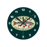 Rainbow Trout Fishing Round Clocks