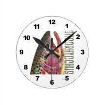 Rainbow Trout Fishing Wall Clock