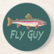Rainbow Trout Fly FIshing Coaster