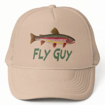 Rainbow Trout Fly FIshing Mesh Hats