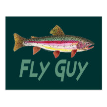 Rainbow Trout Fly FIshing Post Cards