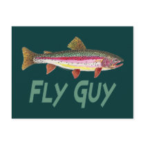 Rainbow Trout Fly FIshing Post Cards