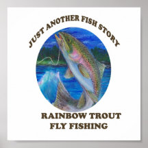 RAINBOW TROUT FLY FISHING PRINT