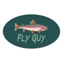 Rainbow Trout Fly FIshing Sticker