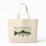 Rainbow trout gift for an angler or fisherman bags