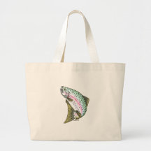 RAINBOW TROUT TOTE BAGS