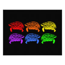Rainbow Turtles Custom Invite
