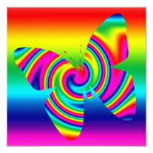 Rainbow Twirl Butterfly Photograph