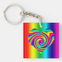 Rainbow Twirl Heart: Rainbow