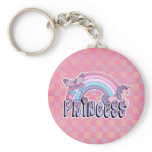 Rainbow Unicorn Butterfly Princess Design Key Chains