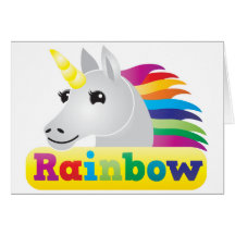 Rainbow Unicorn Greeting Card