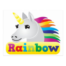 Rainbow Unicorn Post Cards