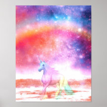 Rainbow unicorn poster