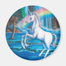 Rainbow Unicorn Refrigerator Magnet