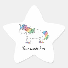 Rainbow unicorn sticker
