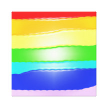 Rainbow v2 stretched canvas print
