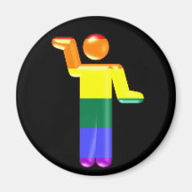 Rainbow Walk Like an Egyptian Fridge Magnets
