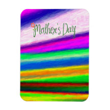 Rainbow Watercolors Mothers Day Flexi Magnet