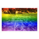 Rainbow waters custom stationery