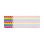 Rainbow Wave Stripes. labels