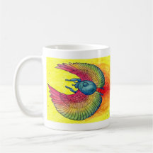 Rainbow Winged Scarab Mugs