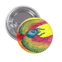 Rainbow Winged Scarab Pin