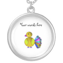 Rainbow yellow peacock jewelry